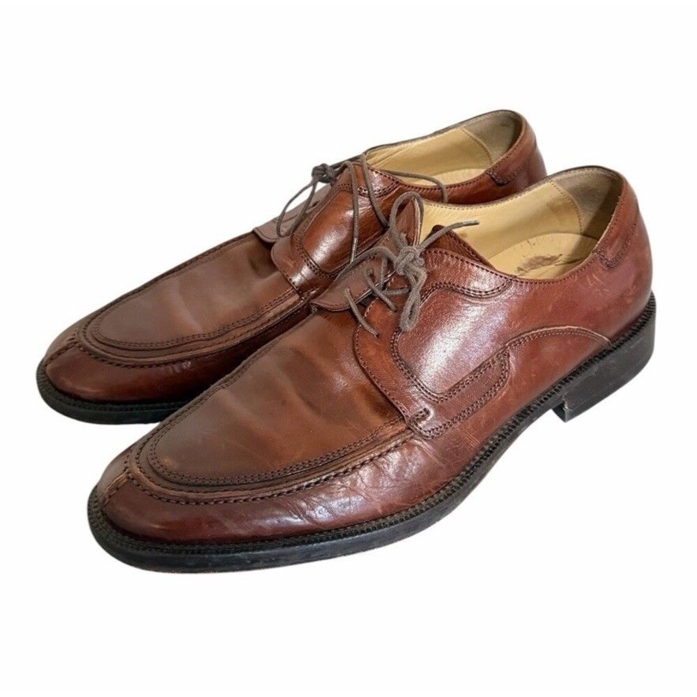 Johnston & Murphy Mens Brown Signature Series Oxford Business Office Shoes Sz 8M